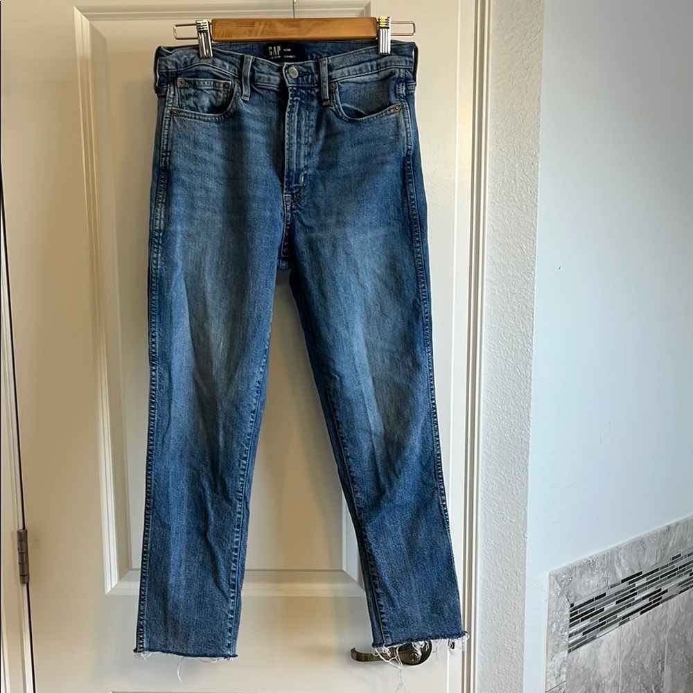 GAP Blue Straight Leg, cropped Jeans